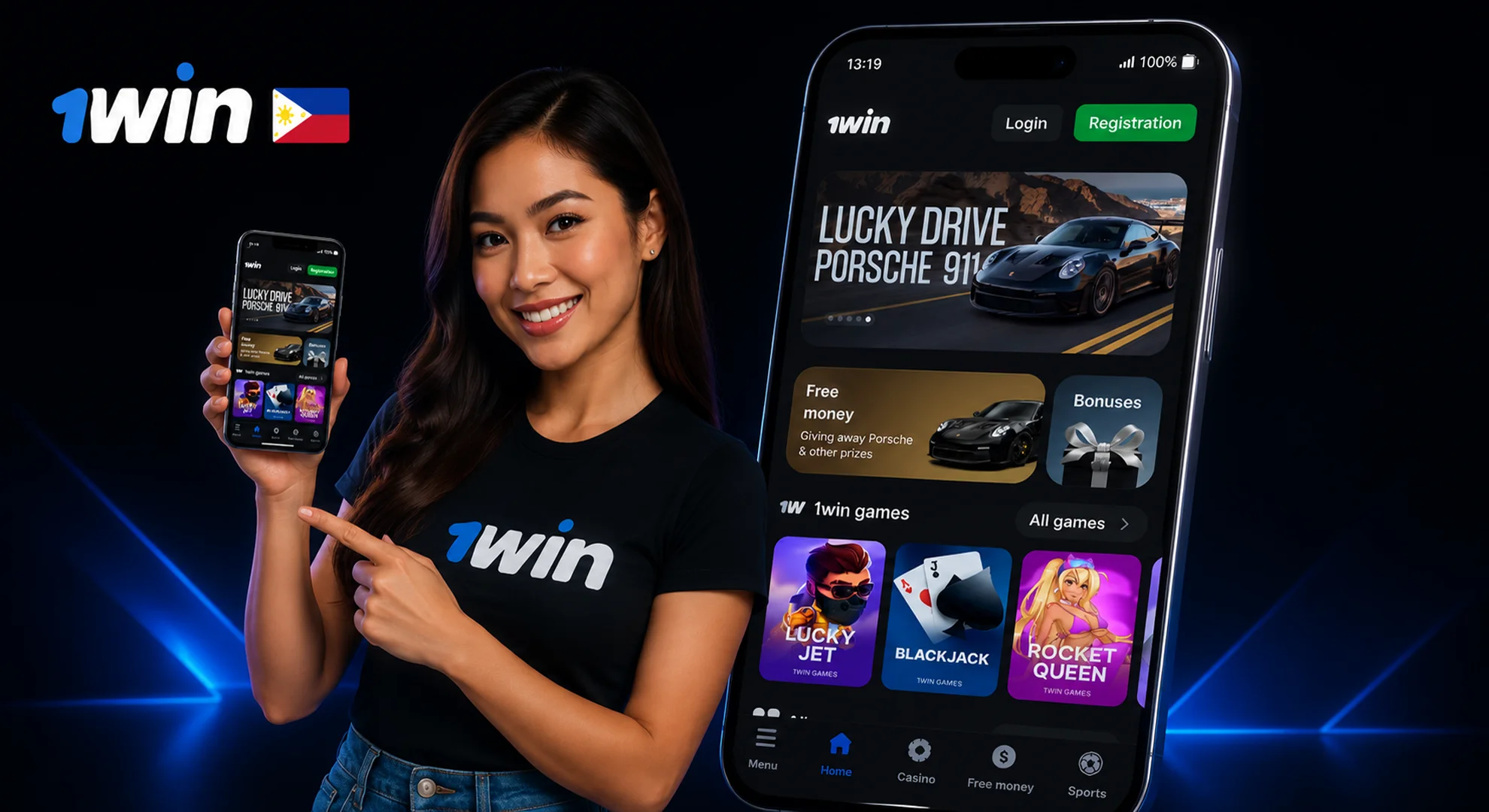 Official 1win app Philippines interface for online casino games and sports betting