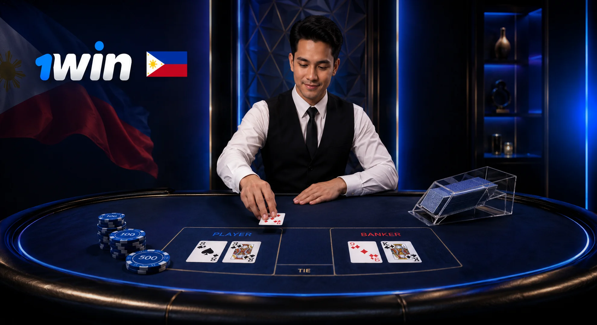 Premium Live Baccarat games available at 1win casino online Philippines