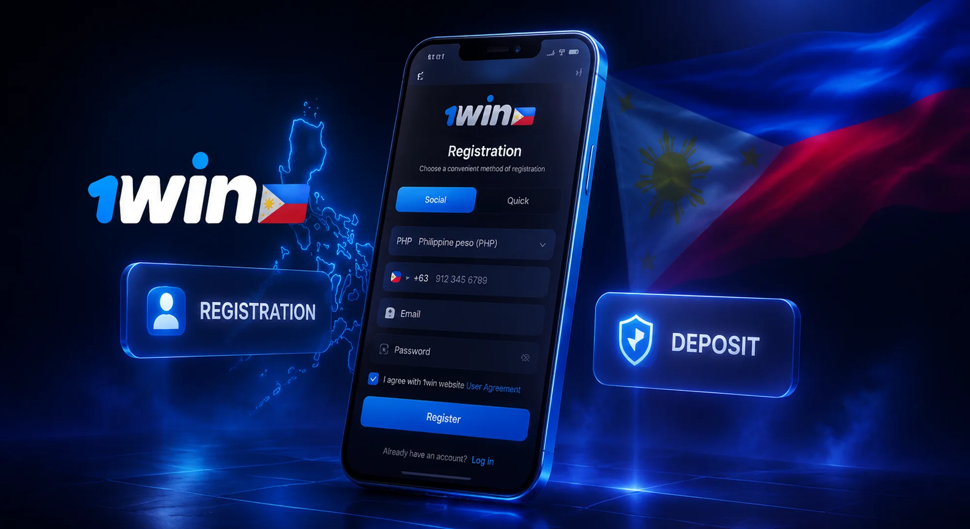 Fast registration and secure deposit options at 1win Philippines